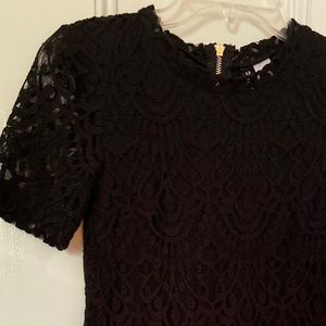 Black lace mini dress